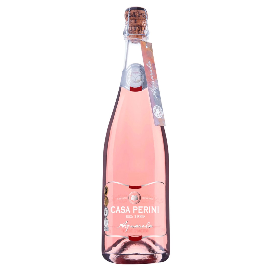 Espumante Casa Perini Aquarela Moscatel Ros&eacute; 750ml