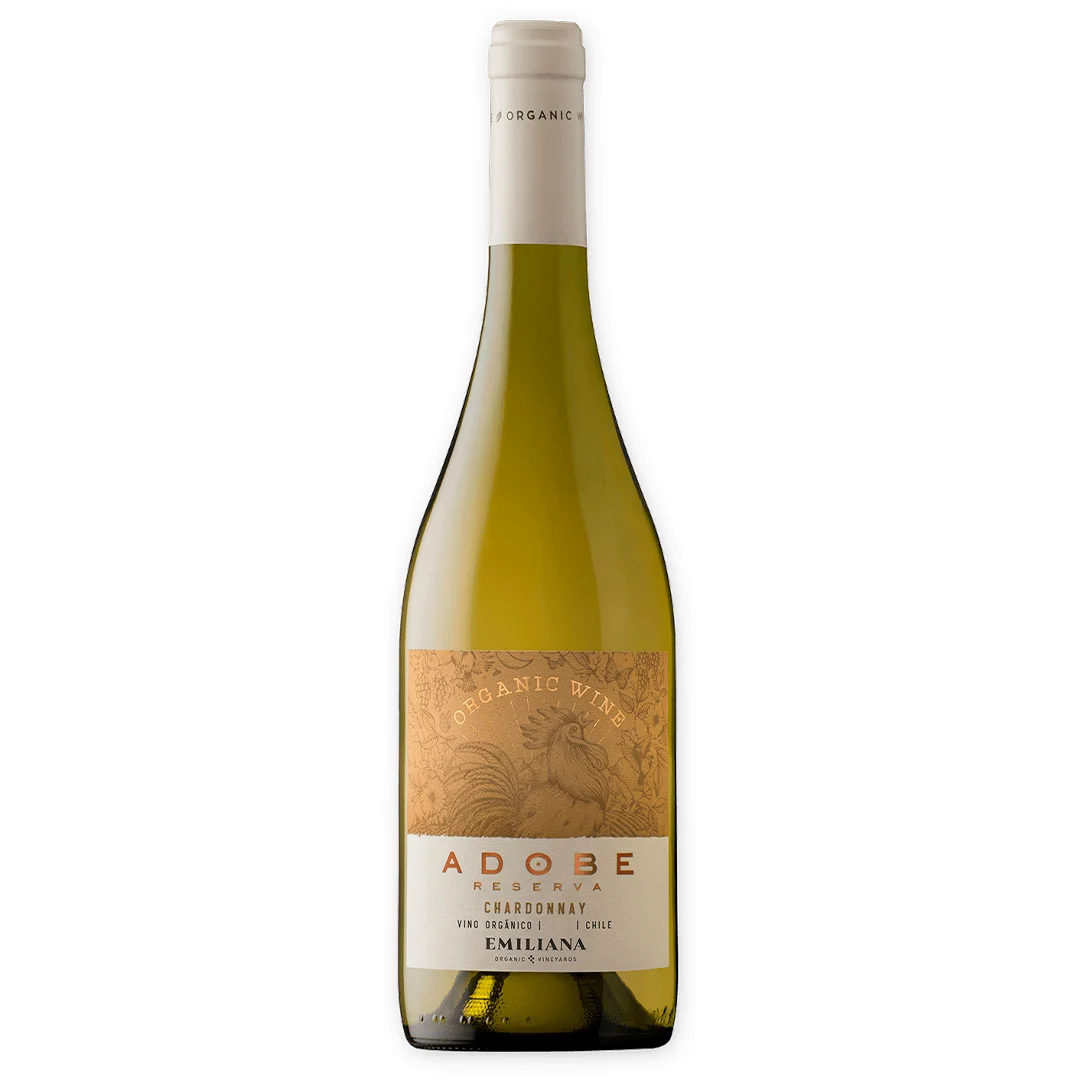 vinho branco adobe reserva chardonnay organico 750ml