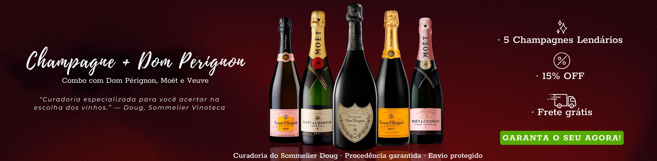 combo champagne dom perignon